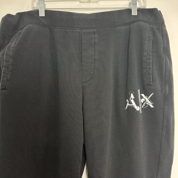 A|X‎ Armani Exchange Black Drawstring  Jogger Sweatpants Men's Size 2XL - Picture 6 of 14